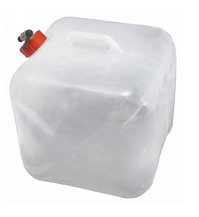 5L/10L/20 L LDPE/PE Transparent Food Level Camping Folding Plastic Disaster Relief Water Jerry Can