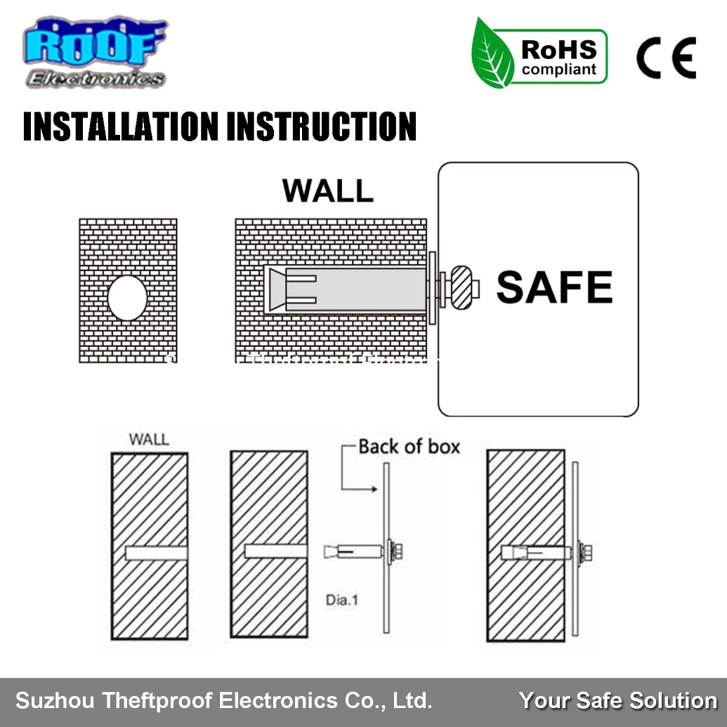 Luxury Laser Cutting Construction Key Lock Ammo Safe Gun Safe