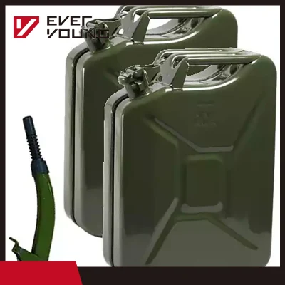 Канистра в стиле НАТО, 20 л, металлическая стальная канистра для хранения жидкости, 20 л, зеленая канистра для топлива